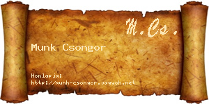 Munk Csongor névjegykártya